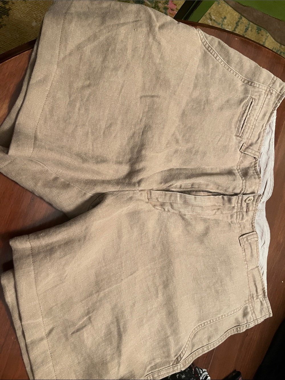 Cremieux Men's Tan Linen Blend Shorts
